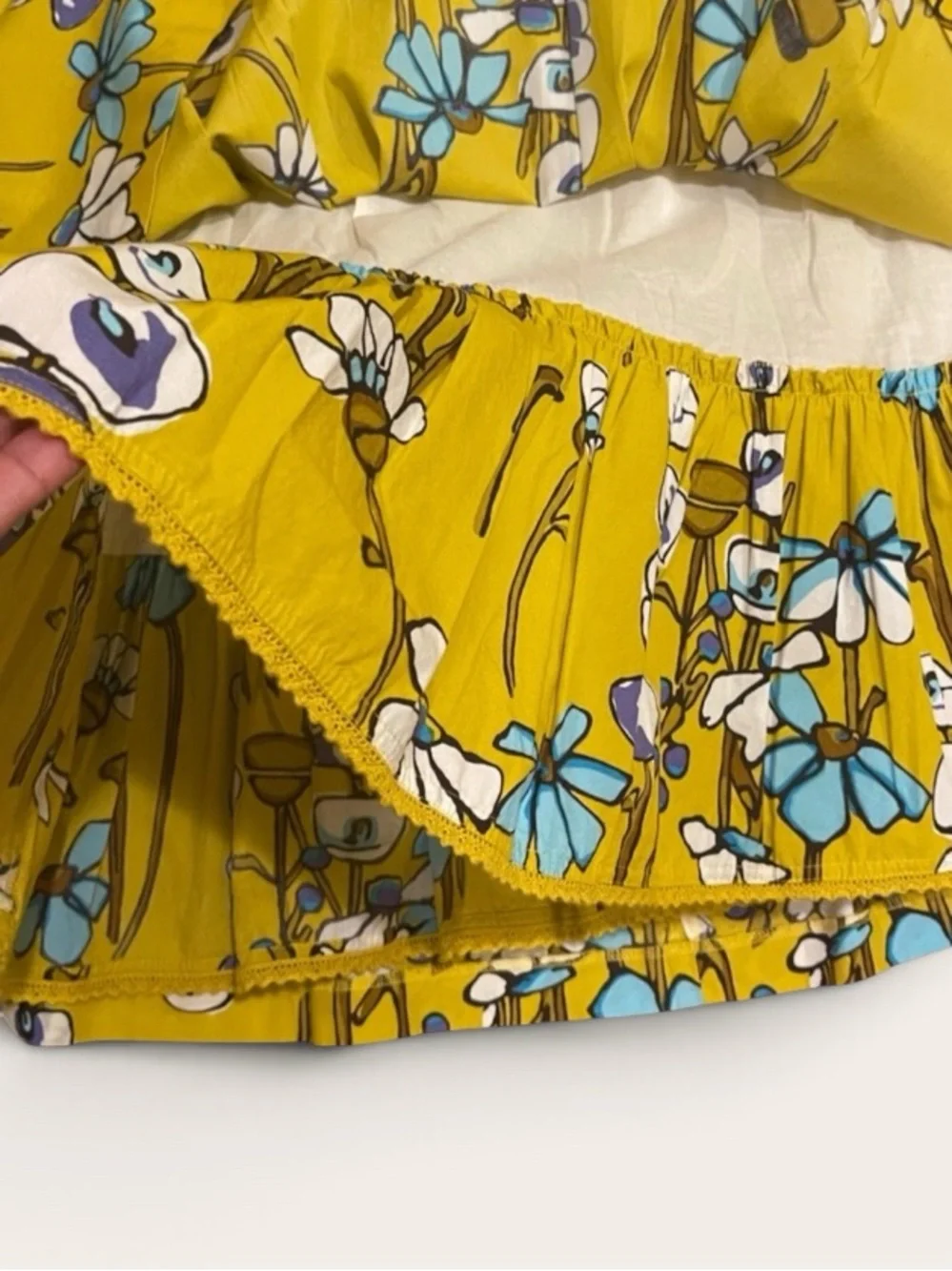 J.Crew Yellow Floral Criss Cross Back Fit & Flare Sundress w/ Pockets